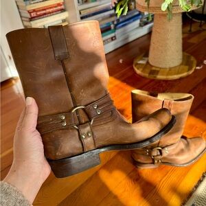 Frye Style Harness Motorcycle Boots, Women's Size US 7 Medium